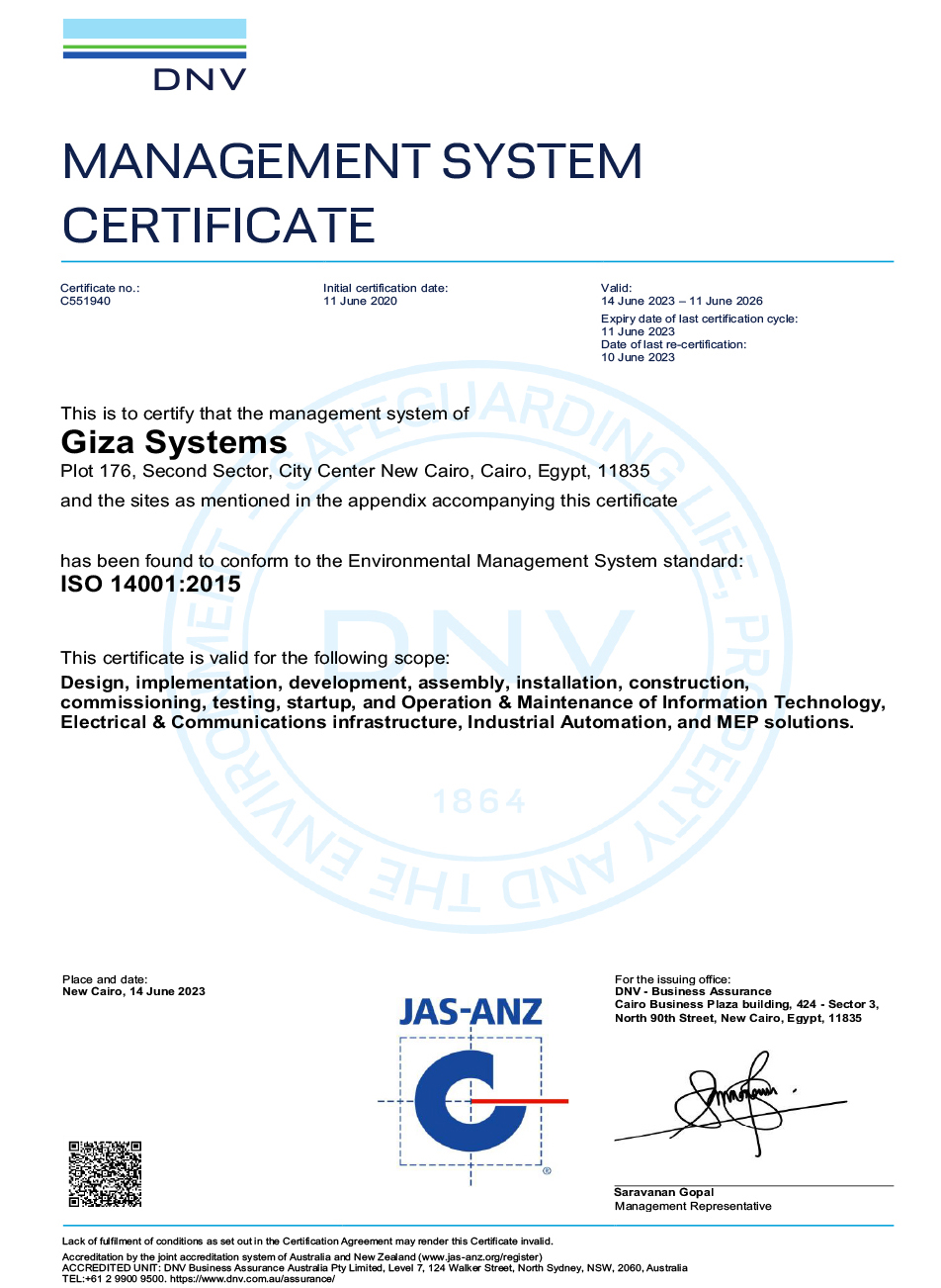 GS ISO 14001 2023 to 2026