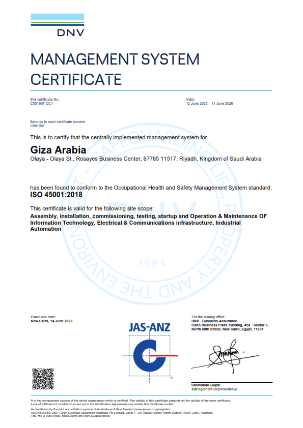 GA ISO 45001 - 2023 -2026